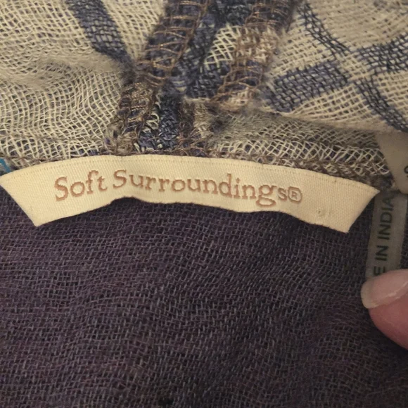 Soft Surroundings Juliette Sweater Boho Fringe Wool Flowy Colorful Embroidered - Picture 6 of 12